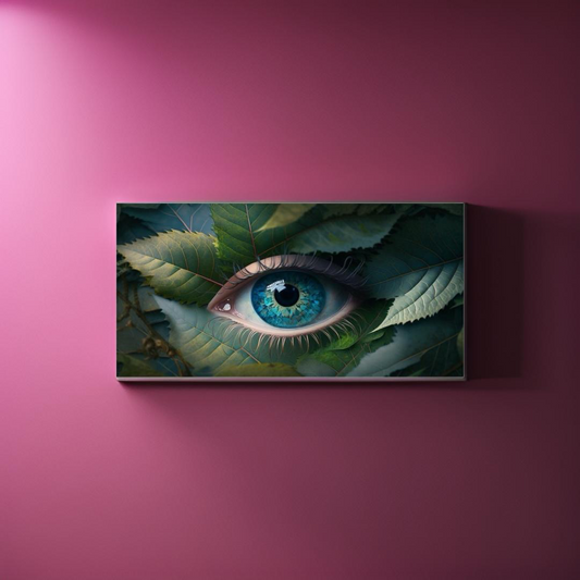 GREEN EYE • 12”x 24” Tiles • Ceramic Wall Panel Art