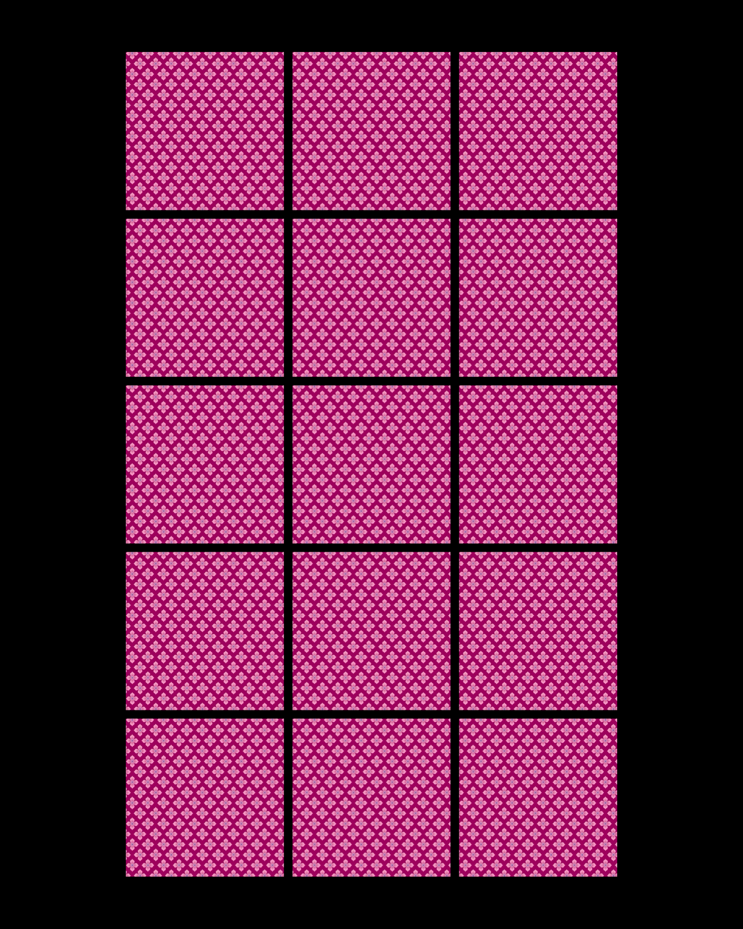 Pink Pattern • 12”x 12” Epoxy Wall Tiles Tiles (4x Tiles)