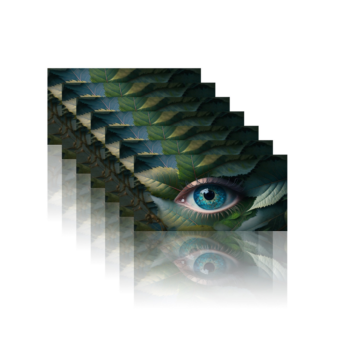 GREEN EYE • 12”x 24” Tiles • Ceramic Wall Panel Art