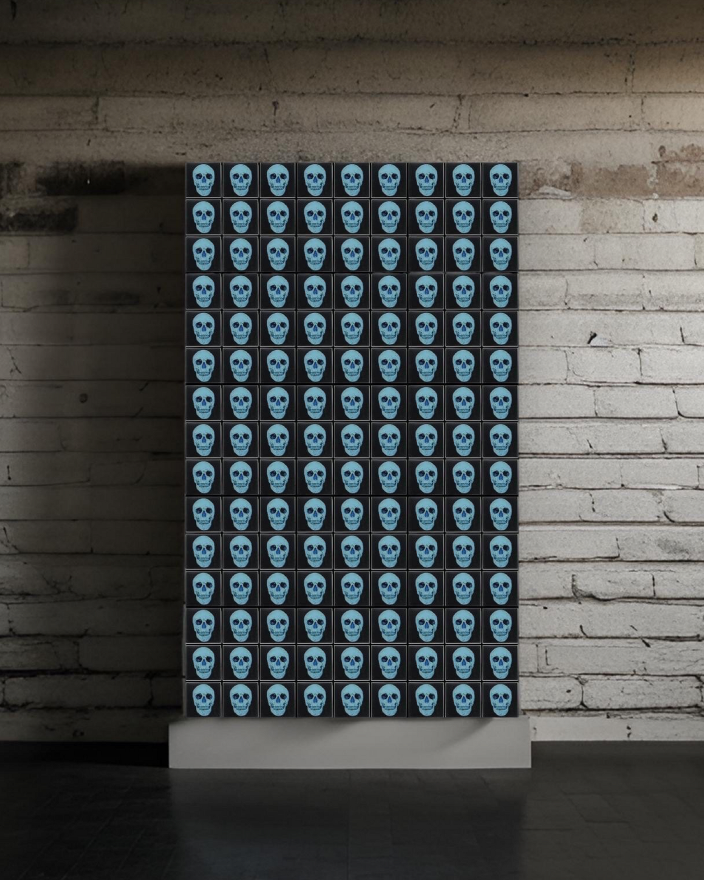 Blue Skull • 4”x 4” Epoxy Wall Tiles (135x Tiles)