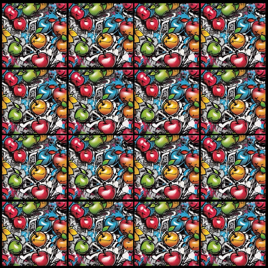 Apple Graff • 6”x 6” Epoxy Wall Tiles (16x Tiles)