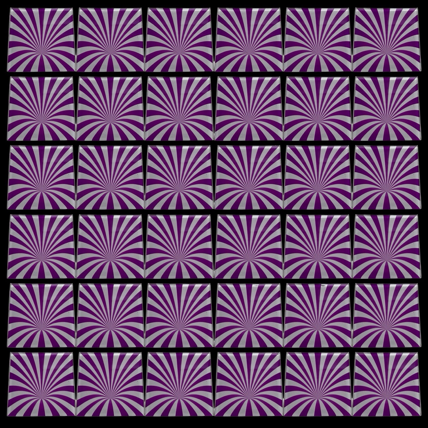 Purple Hole • 4”x 4” Epoxy Wall Tiles (36x Tiles)