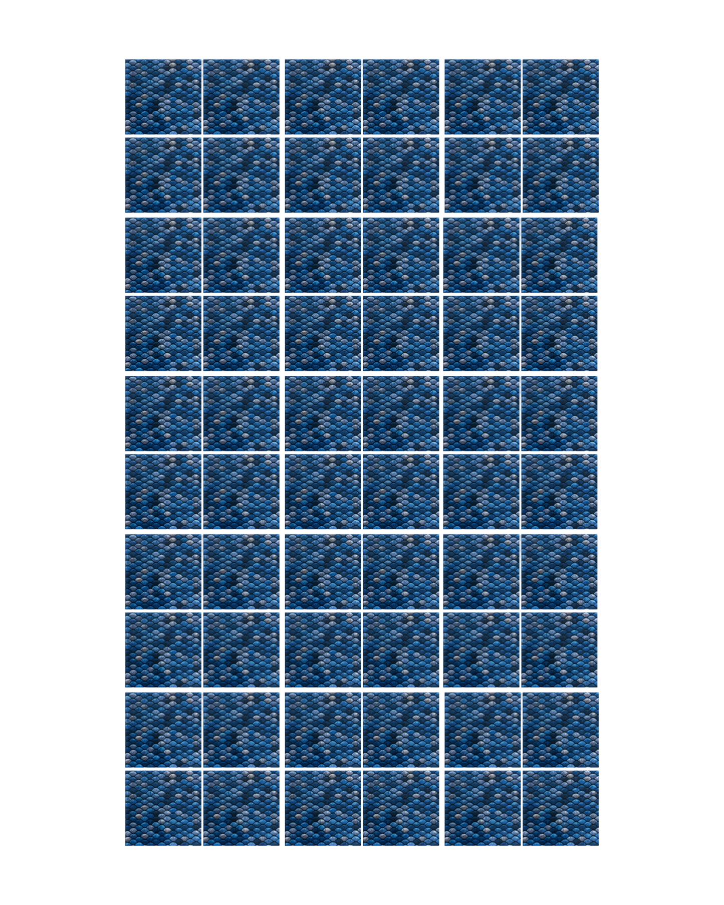 Blue Scale • 6”x 6” Epoxy Wall Tiles (60x Tiles)