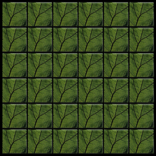 Leaf Zoom • 4”x 4” Epoxy Wall Tiles (36x Tiles)