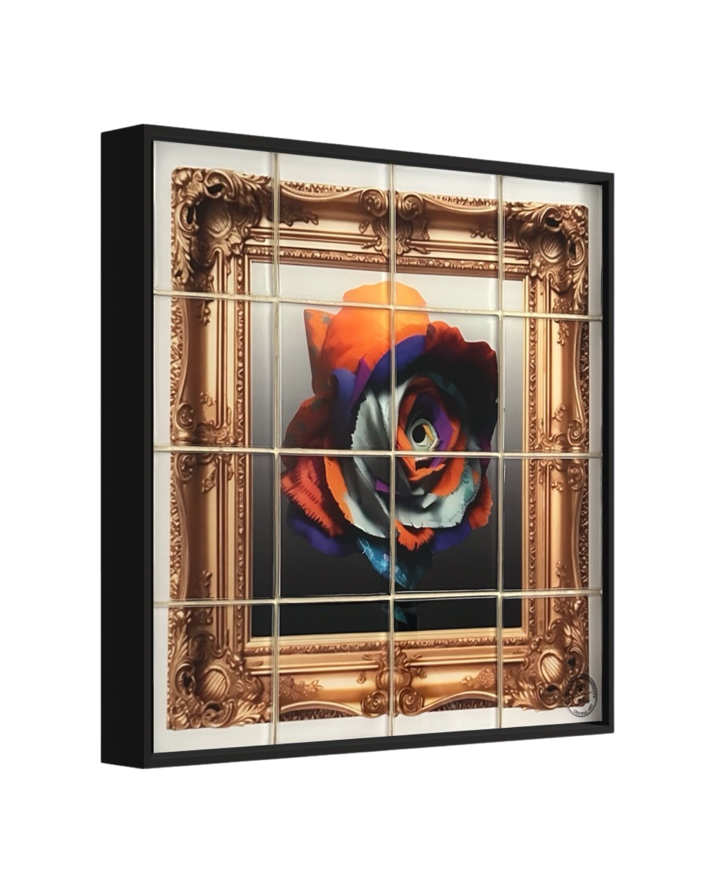 CARDINAL ROSE • Mickey Crystal Limited Framed Mosaic 24”x 24”