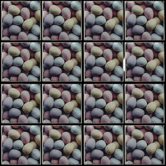 Candy Eggs • 6”x 6” Epoxy Wall Tiles (16x Tiles)