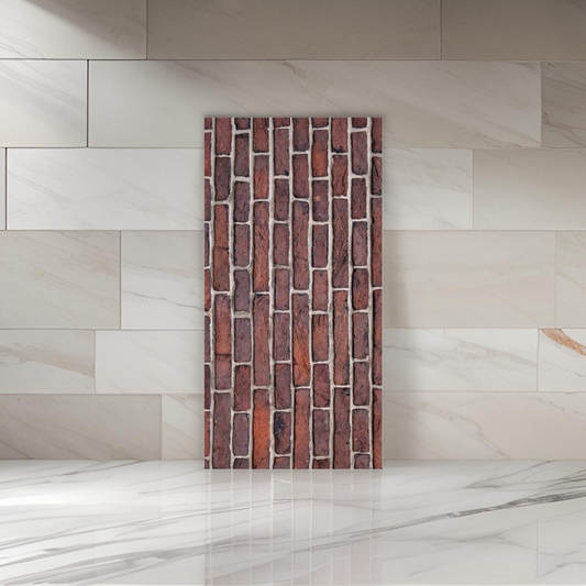 BRICK 01 • 12”x 24” Tiles • Ceramic Wall Panel Art