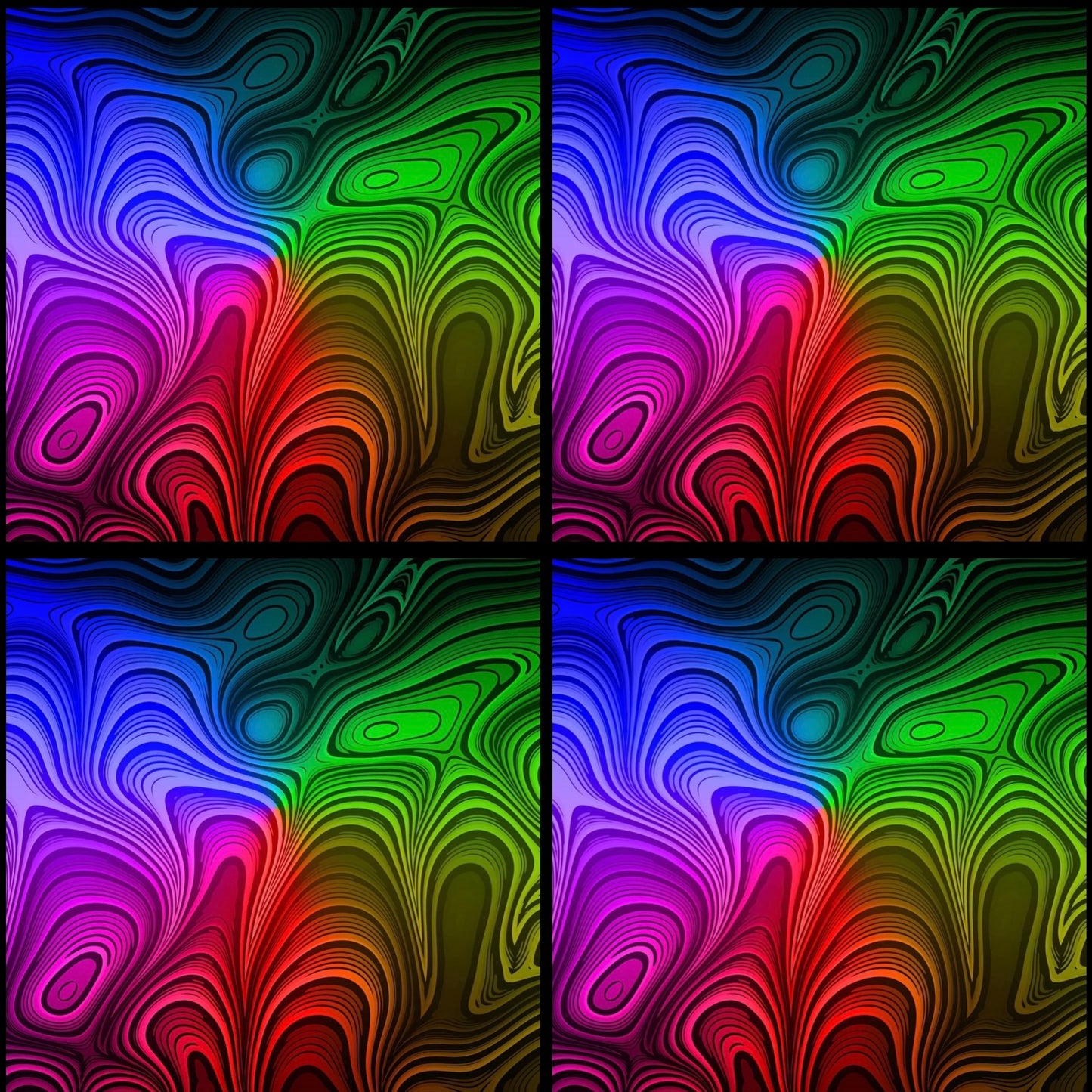 Neon Effect • 12”x 12” Epoxy Wall Tiles Tiles (4x Tiles)