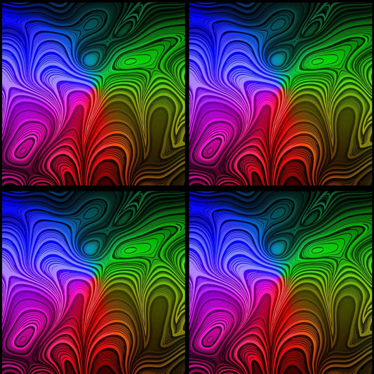 Neon Effect • 12”x 12” Epoxy Wall Tiles Tiles (4x Tiles)