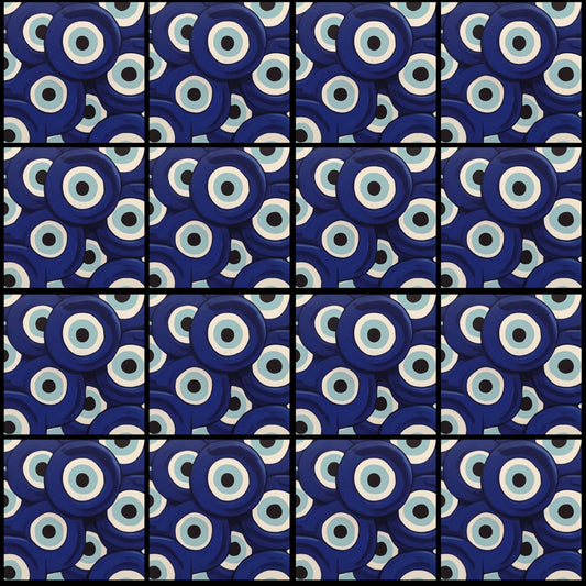 Evil Eye 06 • 6”x 6” Epoxy Wall Tiles (16x Tiles)