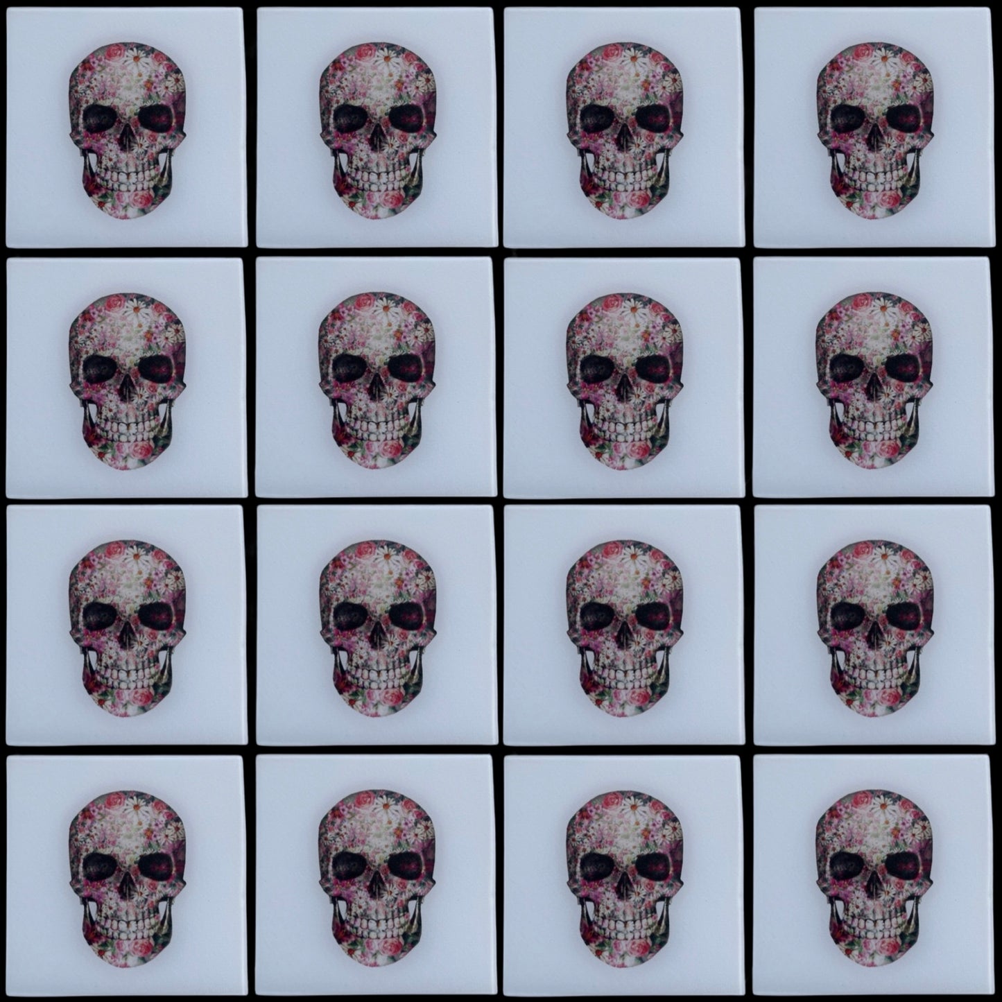 Skull 22 • 6”x 6” Epoxy Wall Tiles (16x Tiles)