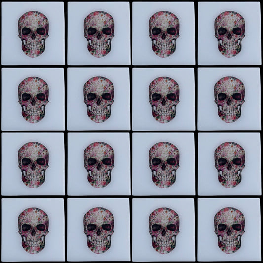 Skull 22 • 6”x 6” Epoxy Wall Tiles (16x Tiles)