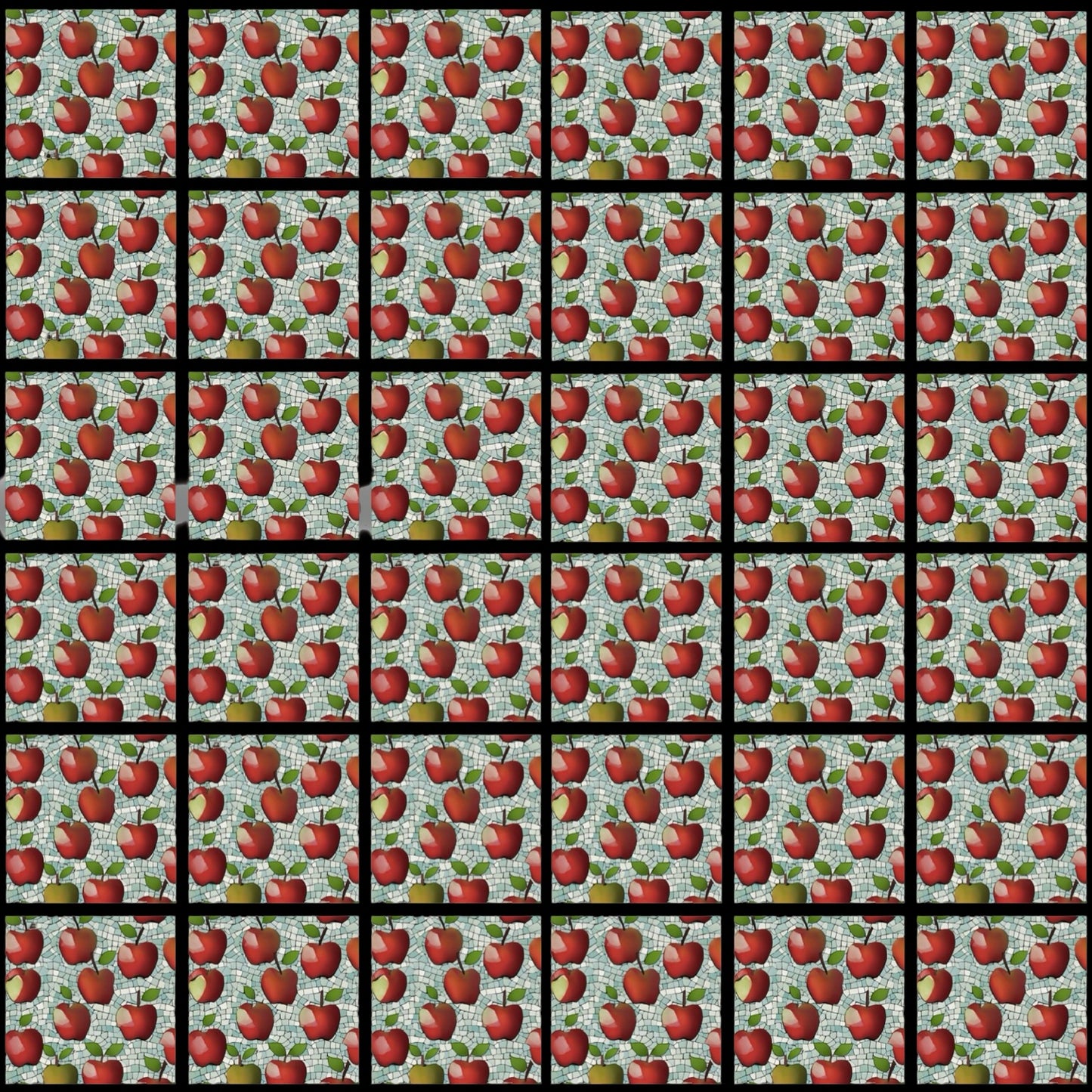 Apple Tiled • 4”x 4” Epoxy Wall Tiles (36x Tiles)