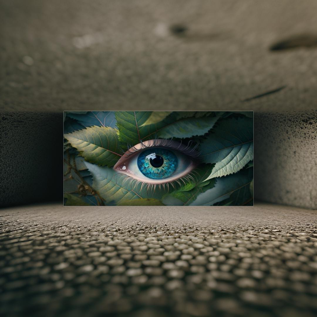 GREEN EYE • 12”x 24” Tiles • Ceramic Wall Panel Art