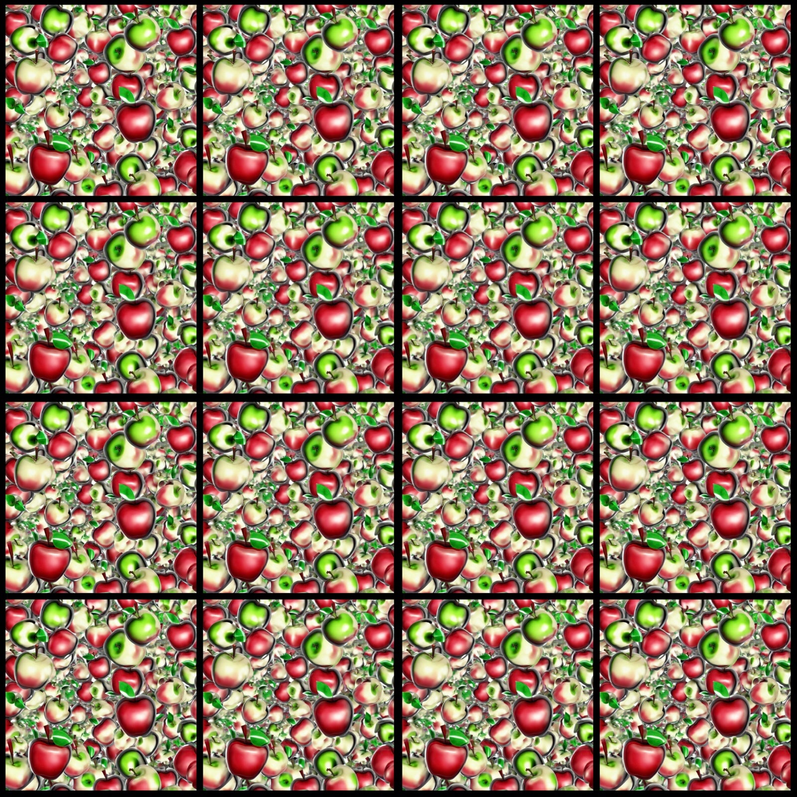 Apple 3 • 6”x 6” Epoxy Wall Tiles (16x Tiles) – Uncensored Walls