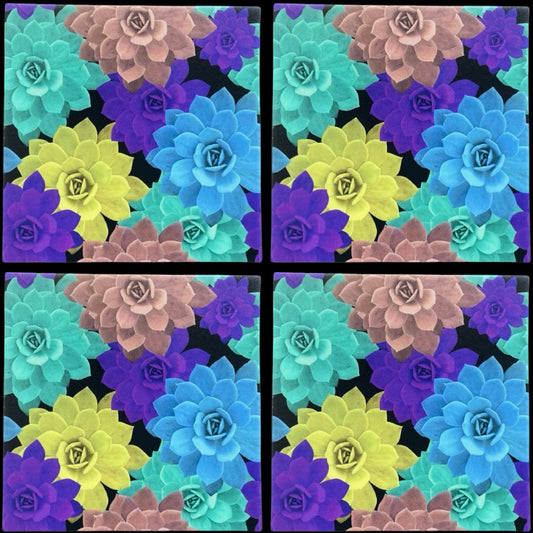 Flower Pop • 12”x 12” Epoxy Wall Tiles Tiles (4x Tiles)