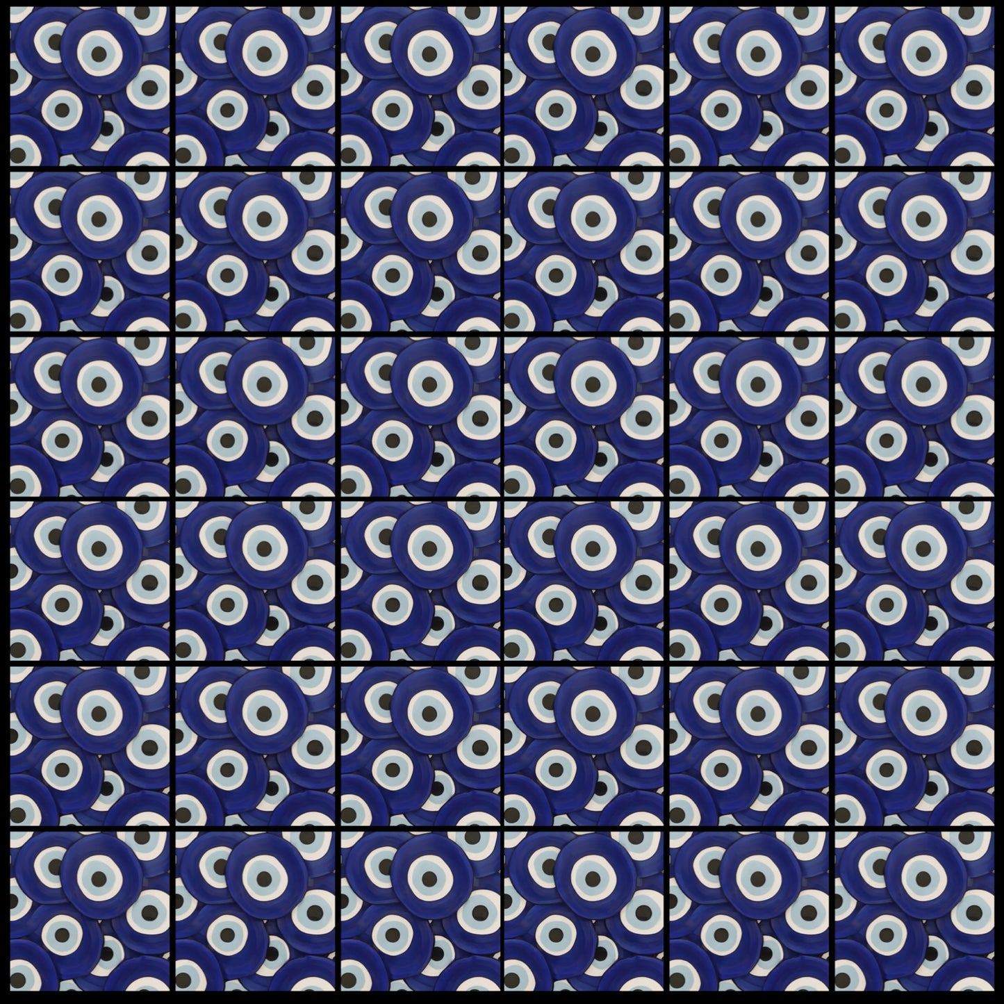 Evil Eye 04 • 4”x 4” Epoxy Wall Tiles (36x Tiles)