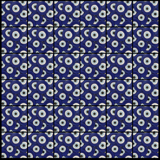 Evil Eye 04 • 4”x 4” Epoxy Wall Tiles (36x Tiles)