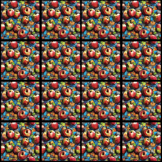 Tiled Apple 1 • 6”x 6” Epoxy Wall Tiles (16x Tiles)