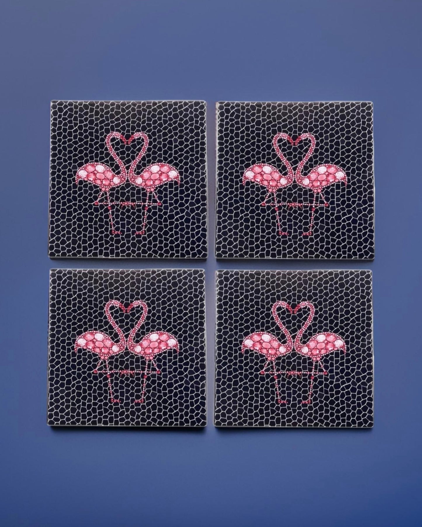 Flamingo 01 • 12”x 12” Epoxy Wall Tiles Tiles (4x Tiles)