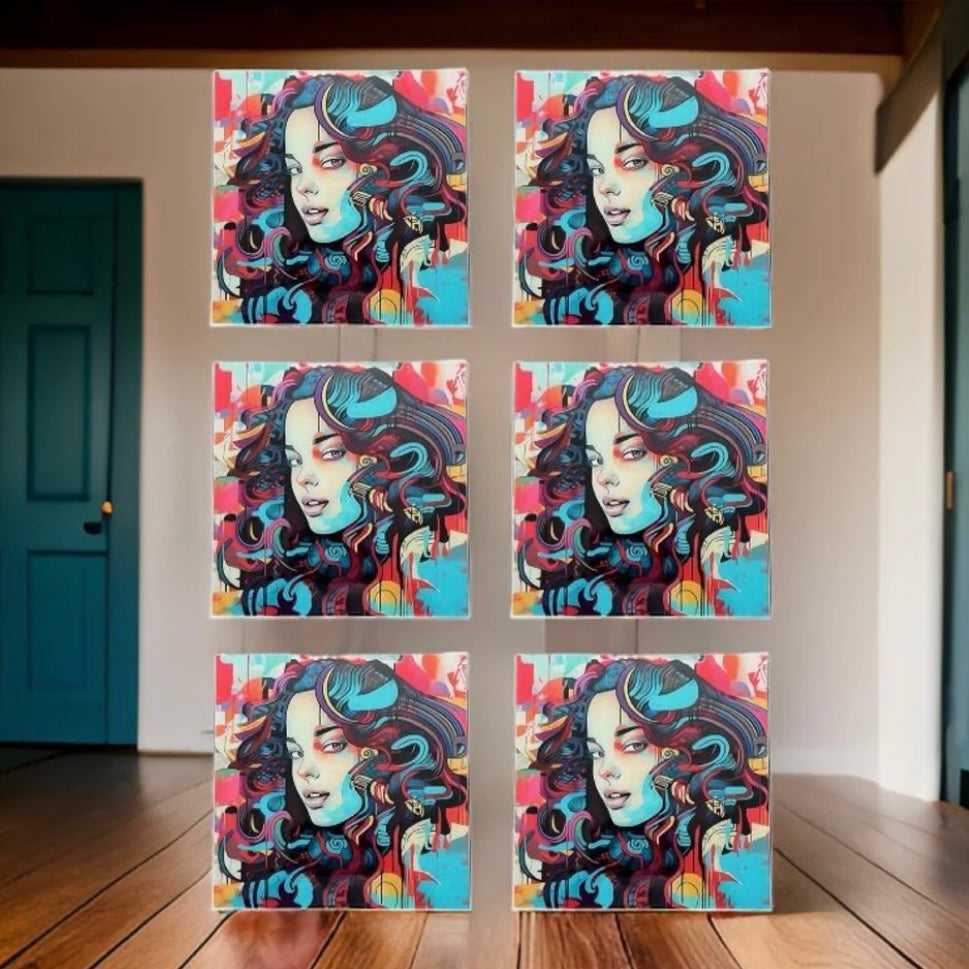 SHE 16• 12”x 12” Tiles • Ceramic Wall Art