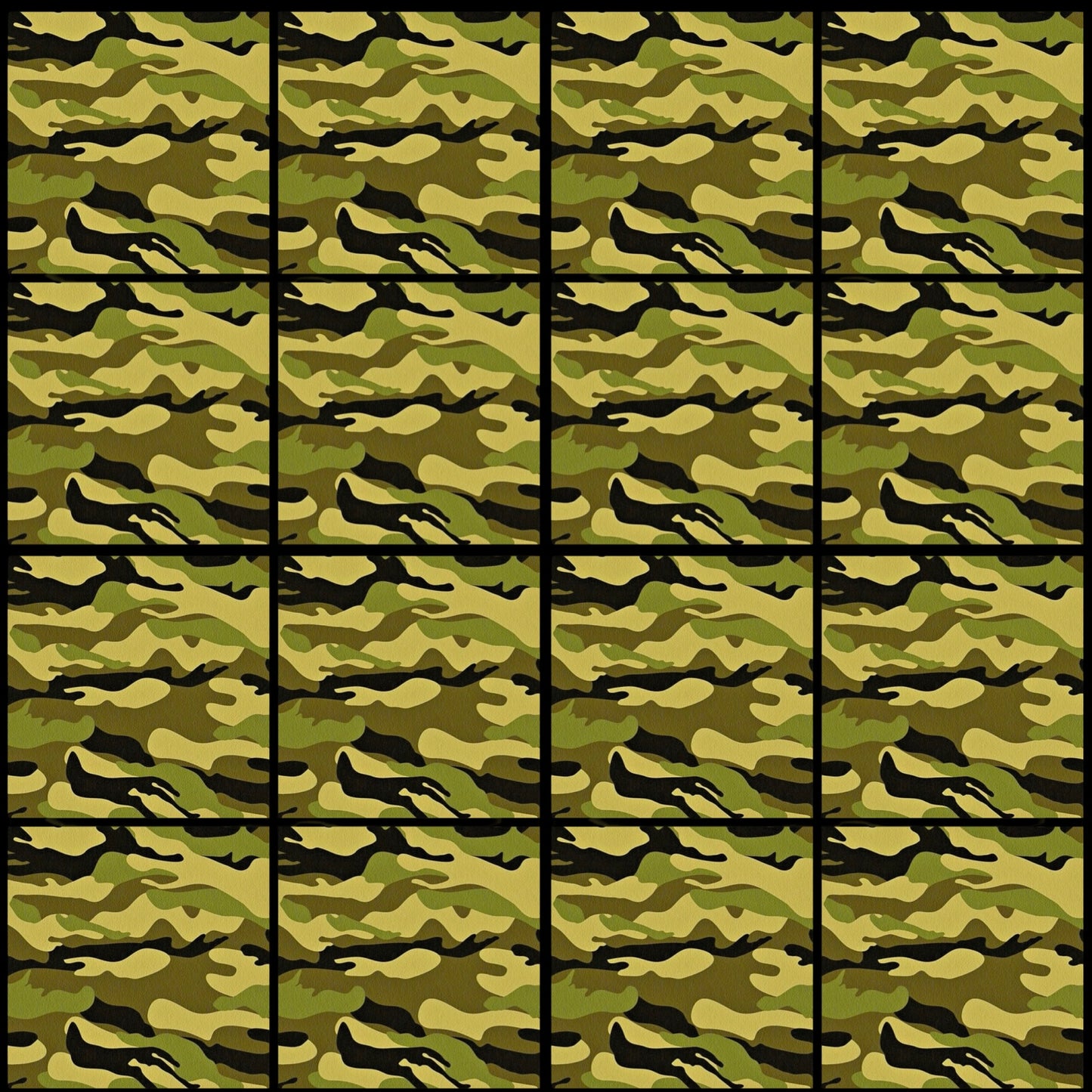 Camo 02 • 6”x 6” Epoxy Wall Tiles (16x Tiles)