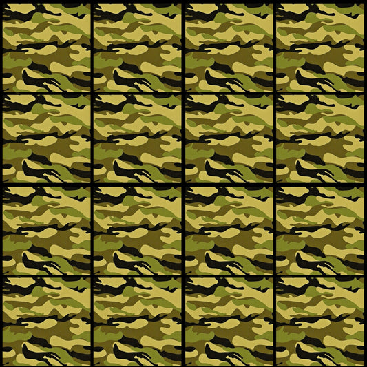 Camo 02 • 6”x 6” Epoxy Wall Tiles (16x Tiles)