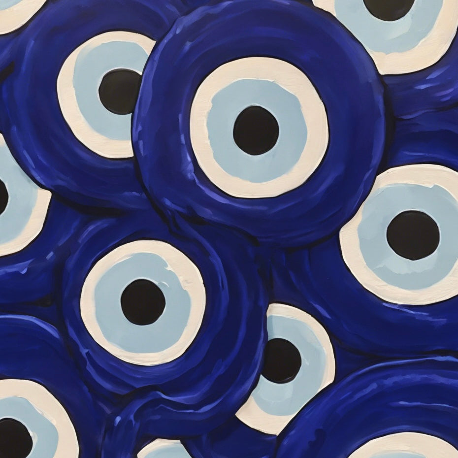 Evil Eye 12 • 12”x 24” Tiles • Ceramic Wall Panel Art