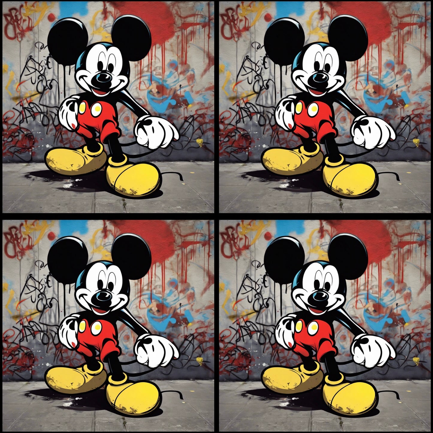 Mickey 92 • 12”x 12” Epoxy Wall Tile (4x Tiles)