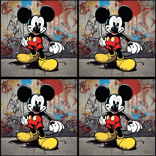 Mickey 92 • 12”x 12” Epoxy Wall Tile (4x Tiles)