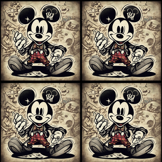 Mickey 93 • 12”x 12” Epoxy Wall Tile (4x Tiles)