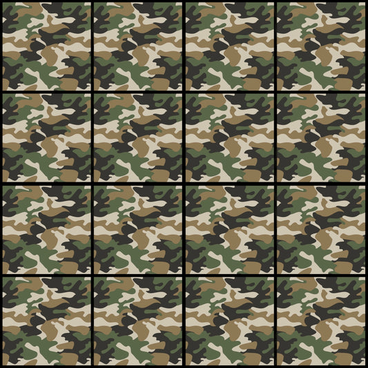 Camo 03 • 6”x 6” Epoxy Wall Tiles (16x Tiles)