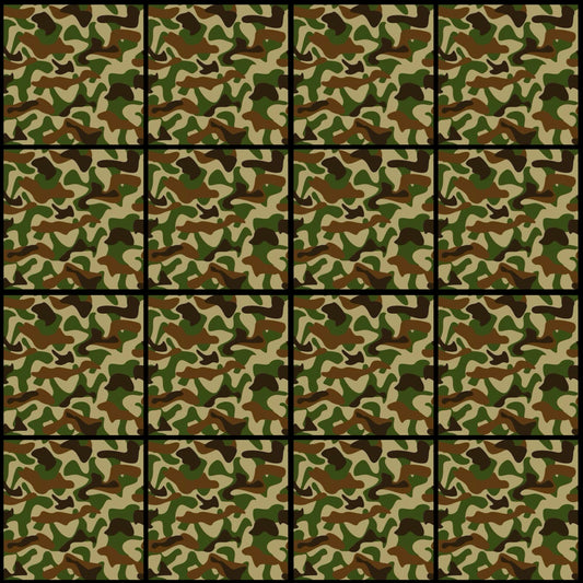 Camo 04 • 6”x 6” Epoxy Wall Tiles (16x Tiles)