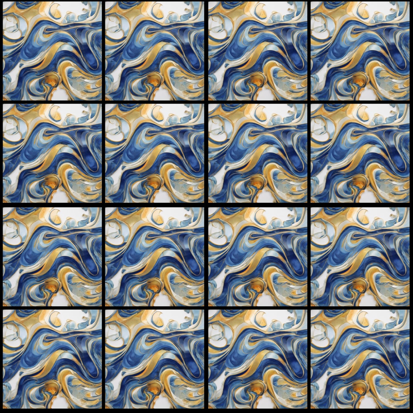 Blue Marble 1 • 6”x 6” Epoxy Wall Tiles (16x Tiles)