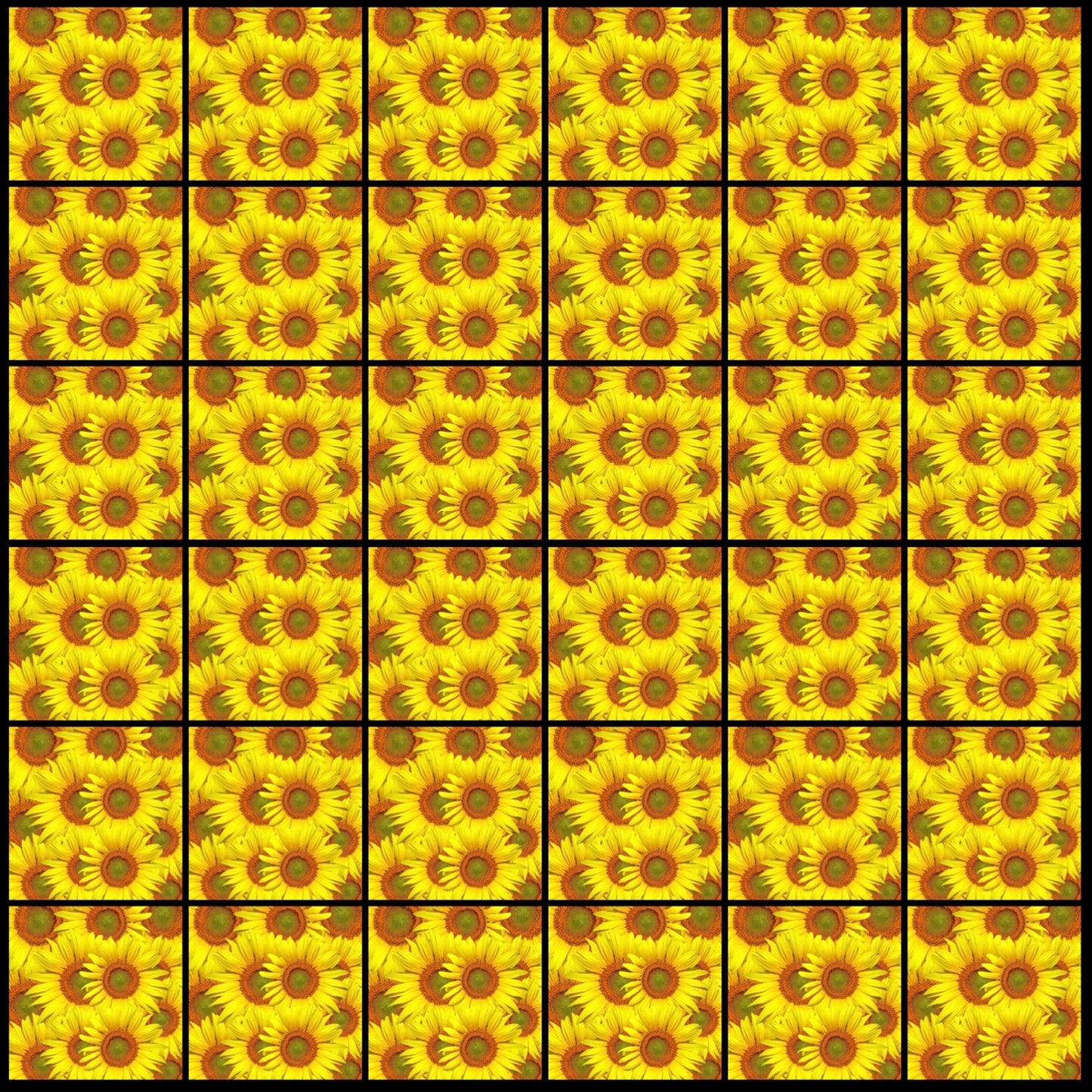 Sunflower • 4”x 4” Epoxy Wall Tiles (36x Tiles)