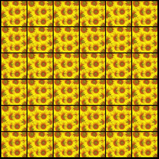 Sunflower • 4”x 4” Epoxy Wall Tiles (36x Tiles)