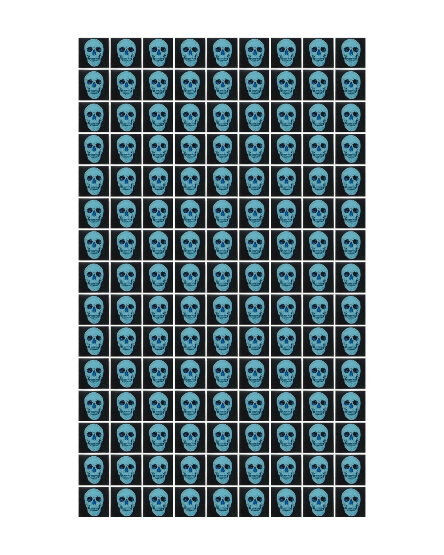 Blue Skull • 4”x 4” Epoxy Wall Tiles (135x Tiles)