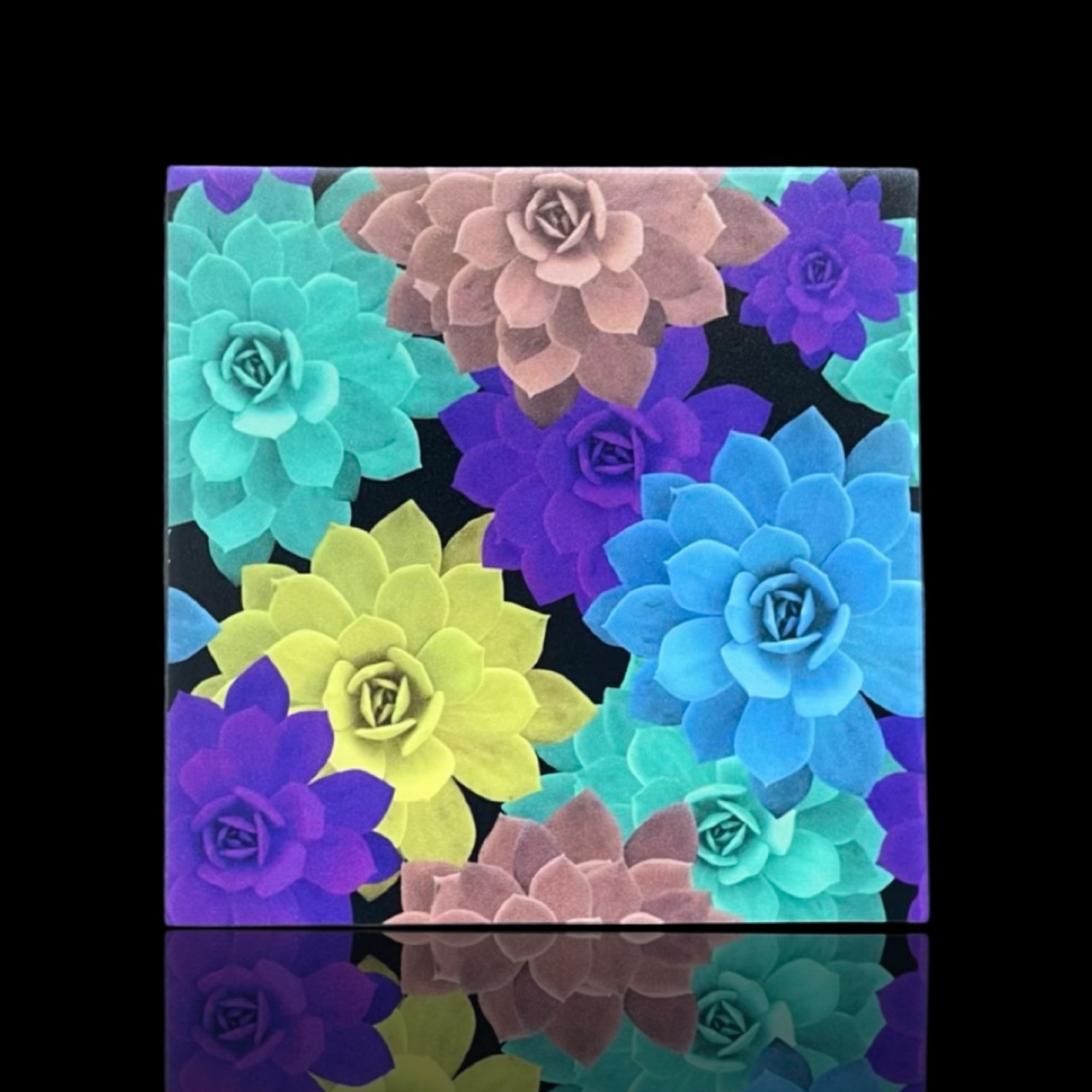 Flower Pop • 12”x 12” Tiles • Ceramic Wall Art