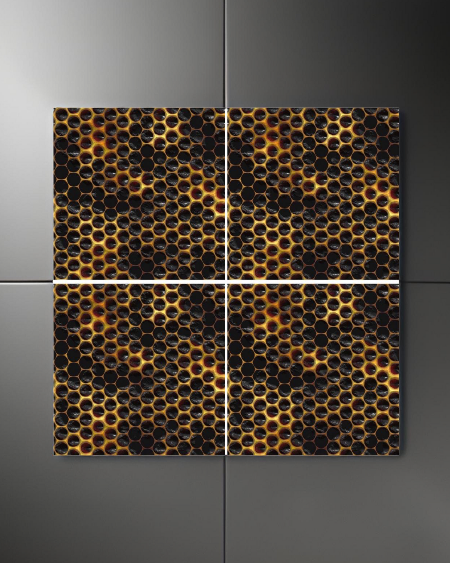 Honeycomb • 12”x 12” Epoxy Wall Tiles Tiles (4x Tiles)