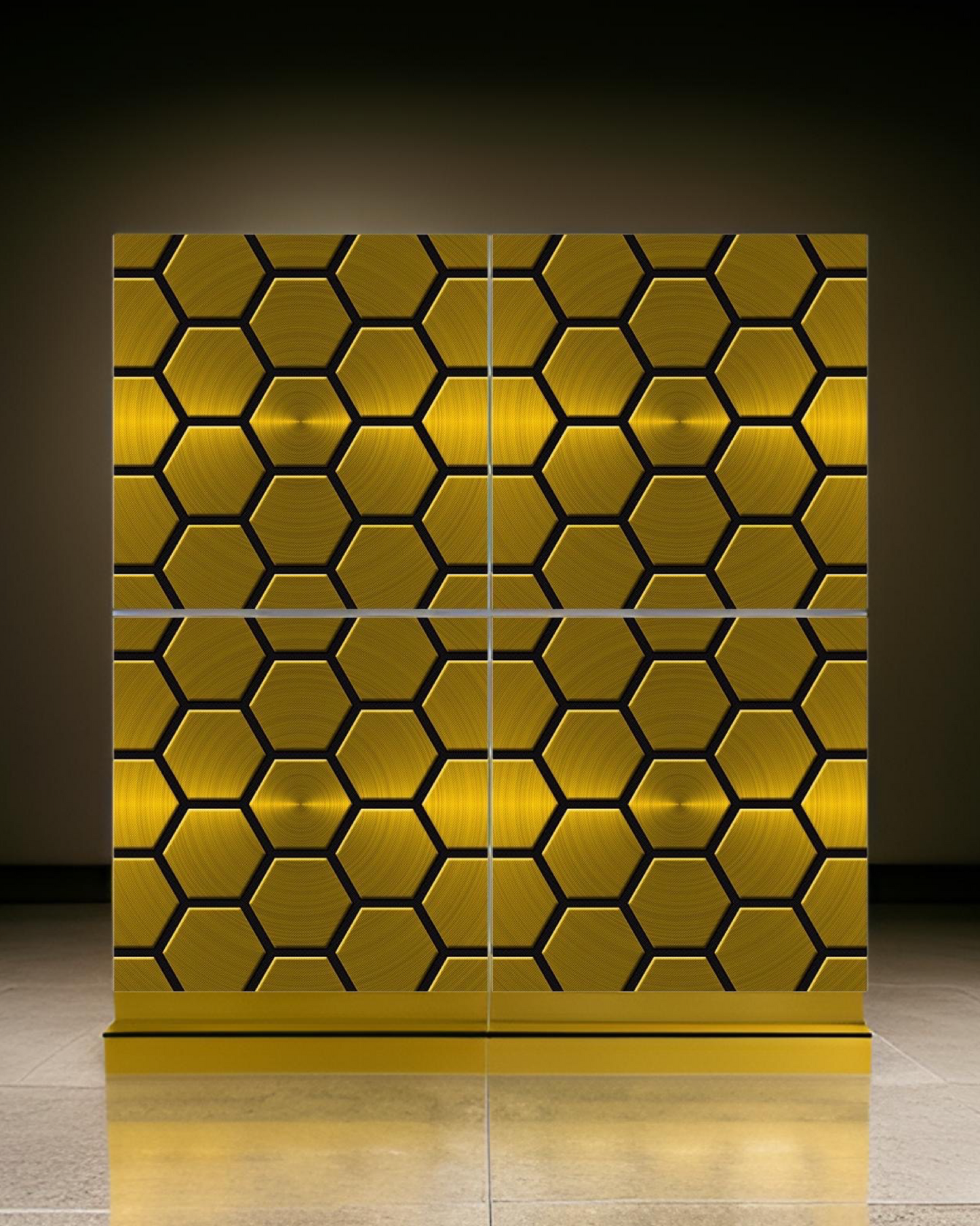 Gold Comb 12 • 12”x 12” Epoxy Wall Tiles Tiles (4x Tiles)