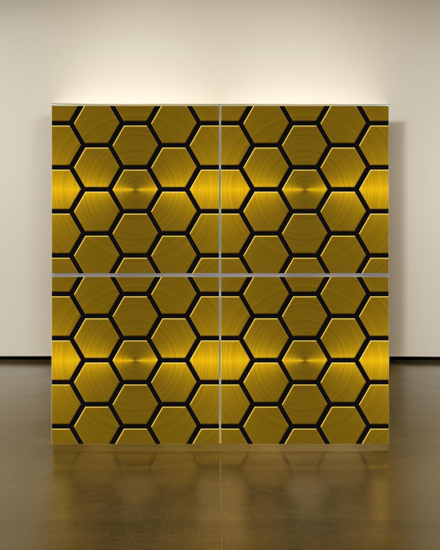 Gold Comb 12 • 12”x 12” Epoxy Wall Tiles Tiles (4x Tiles)