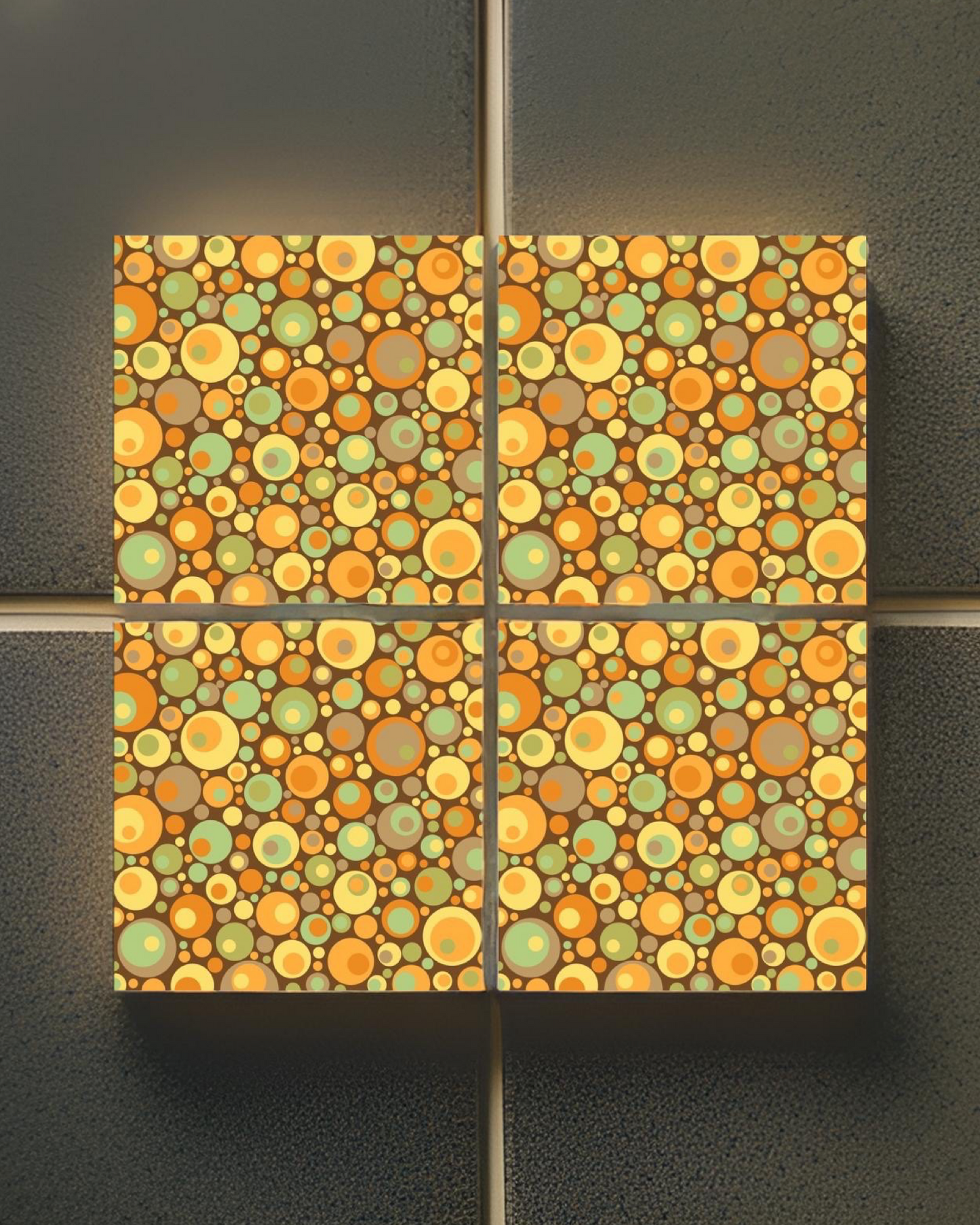 Circles 03 • 12”x 12” Epoxy Wall Tiles Tiles (4x Tiles)