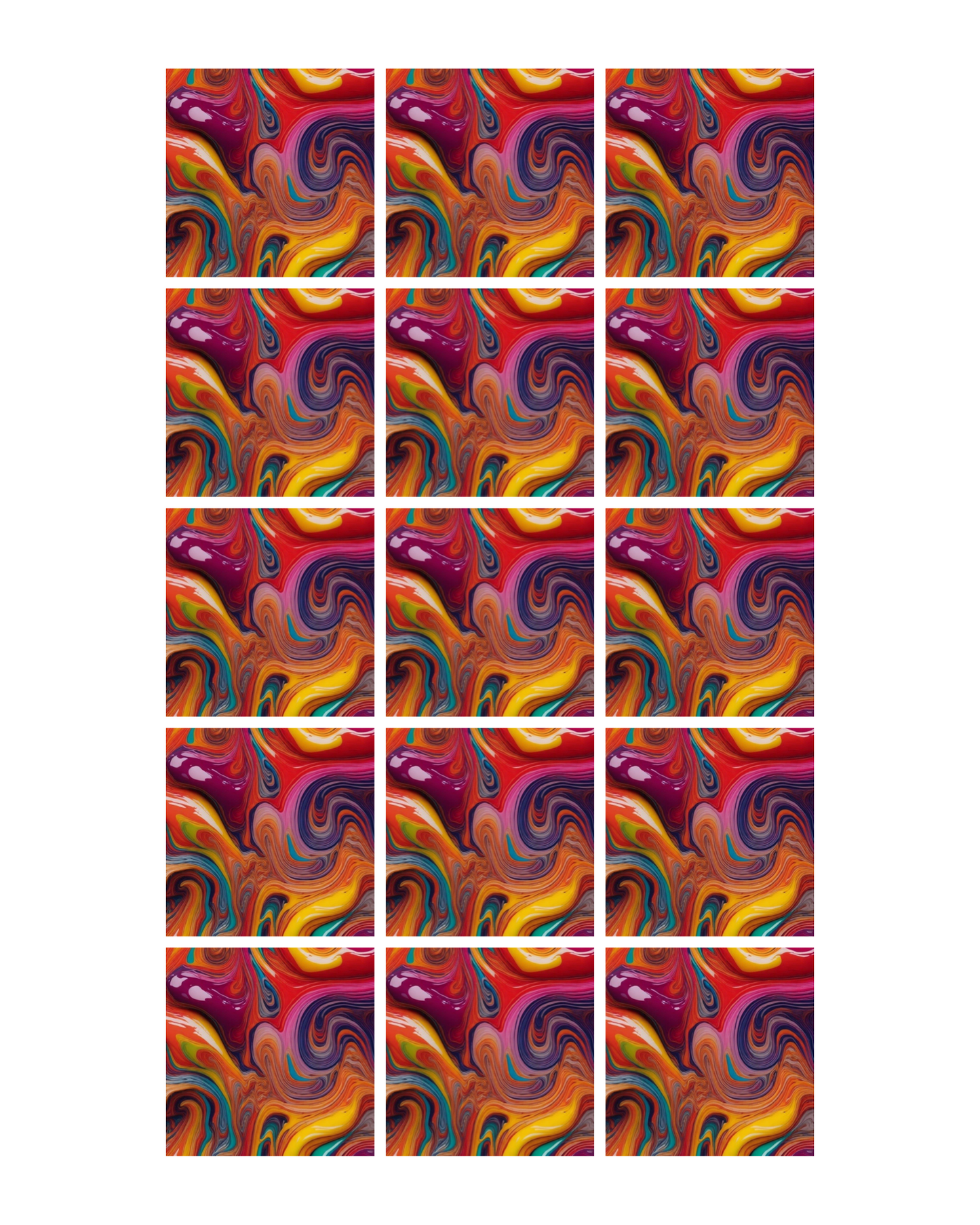 Swirl 12 • 12”x 12” Epoxy Wall Tile (15x Tiles)