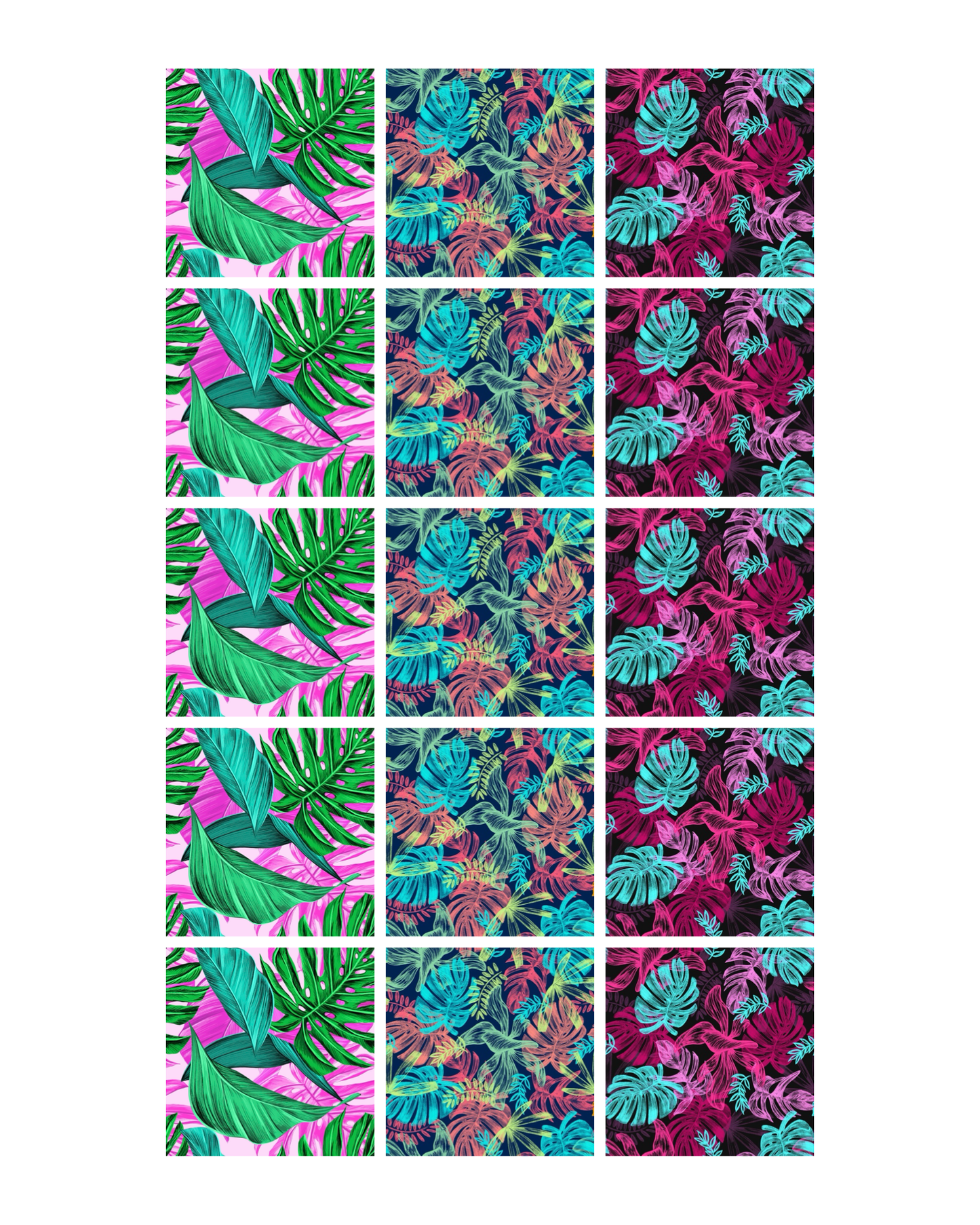 Floral SERIES • 12”x 12” Epoxy Wall Tile (15x Tiles)