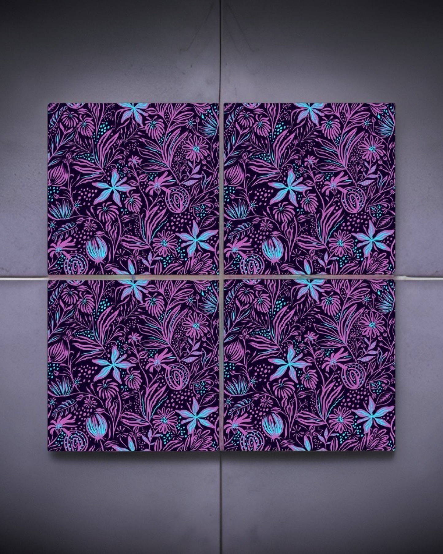 Miami Vibe • 12”x 12” Epoxy Wall Tiles Tiles (4x Tiles)