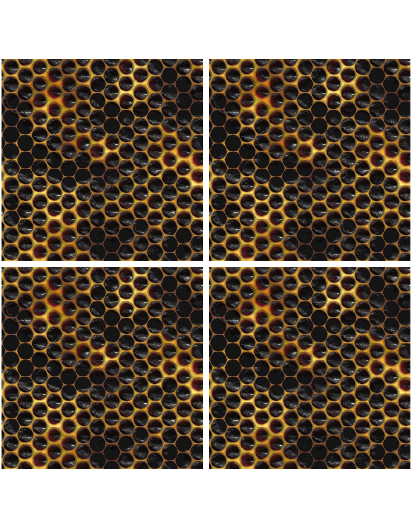 Honeycomb • 12”x 12” Epoxy Wall Tiles Tiles (4x Tiles)