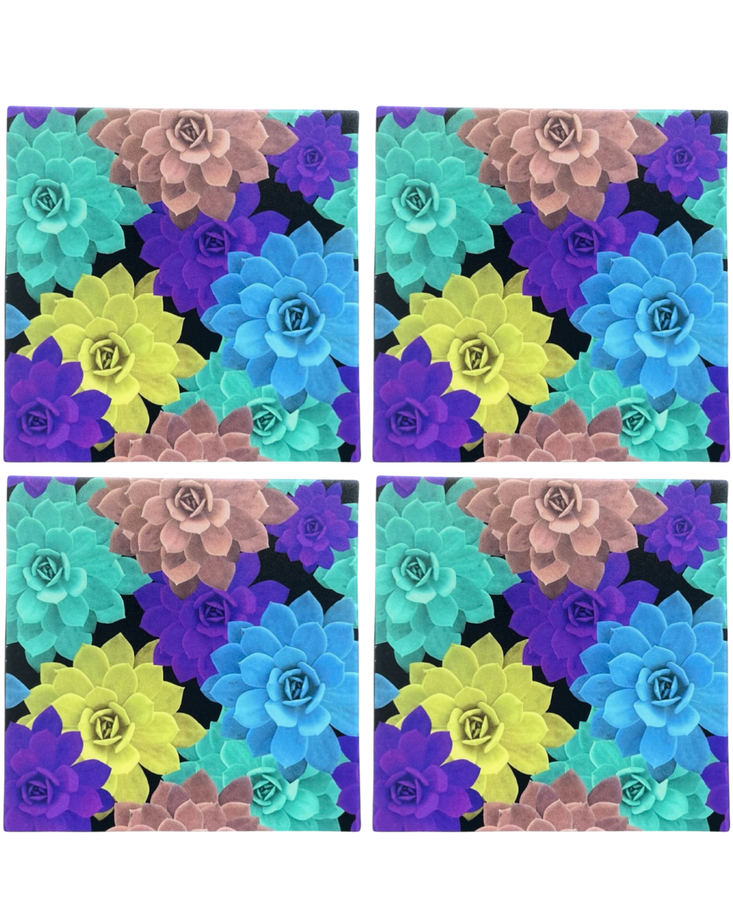 Flower Pop • 12”x 12” Epoxy Wall Tiles Tiles (4x Tiles)