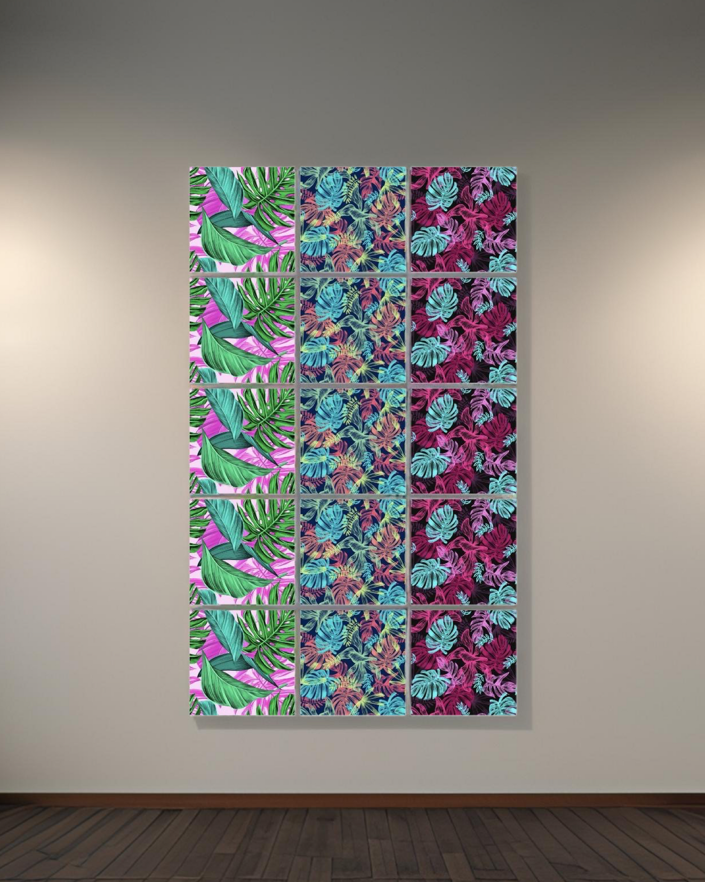 Floral SERIES • 12”x 12” Epoxy Wall Tile (15x Tiles)