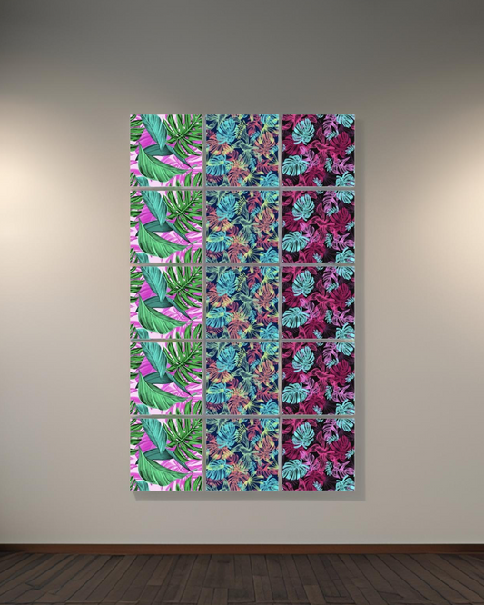 Floral SERIES • 12”x 12” Epoxy Wall Tile (15x Tiles)