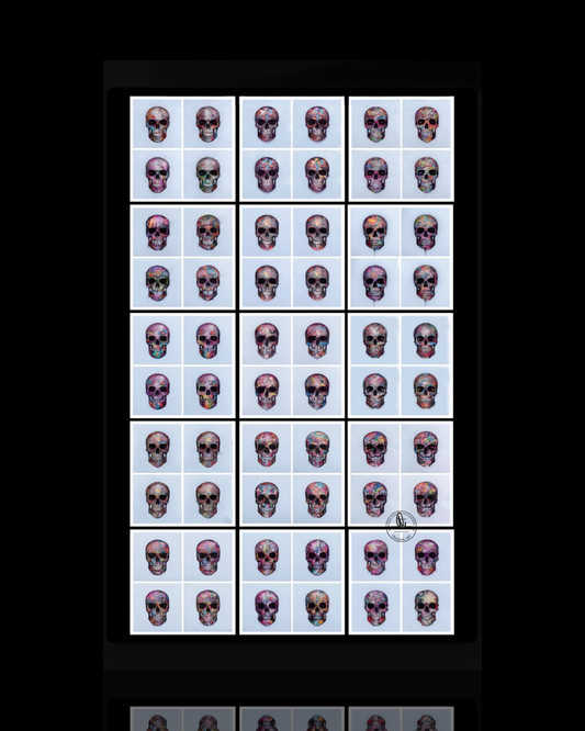 1991 PIXEL SKULLS • Mickey Crystal Limited Metal Print 24”x 36”